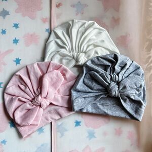 Infant Bow Tie Head Cover (Set of 3)
